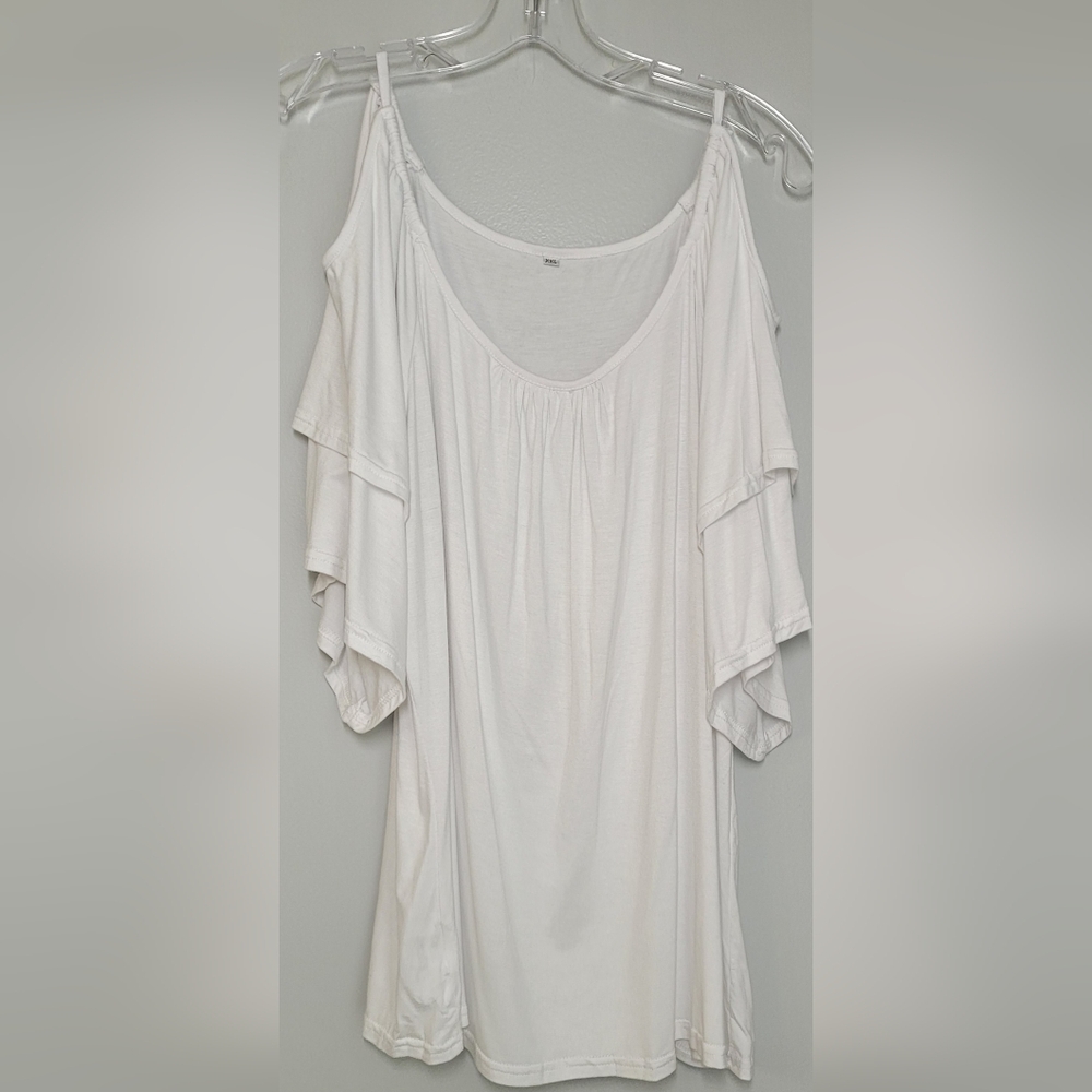 Chic White Cold Shoulder Blouse